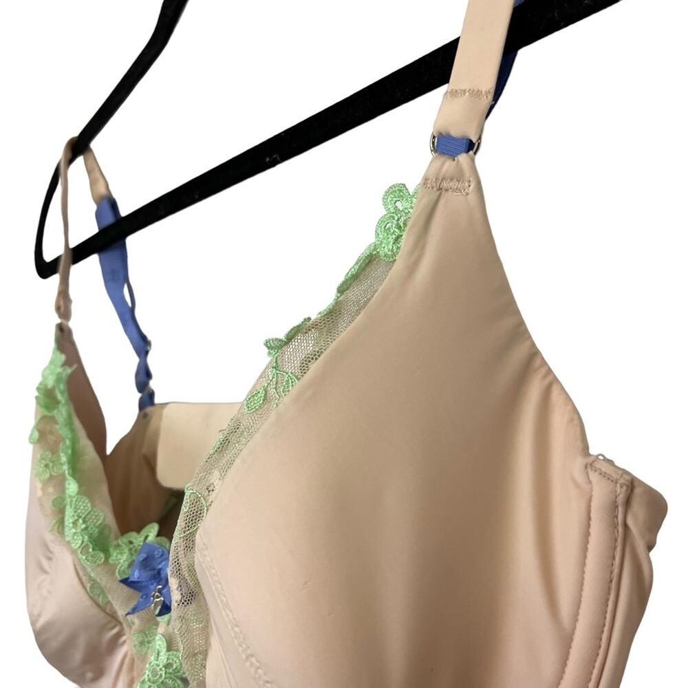 IN LOVE WITH PP PRETTY POLLY Nude Beige Underwire Lightly Lined Bra Lace sz 38C - Picture 6 of 16